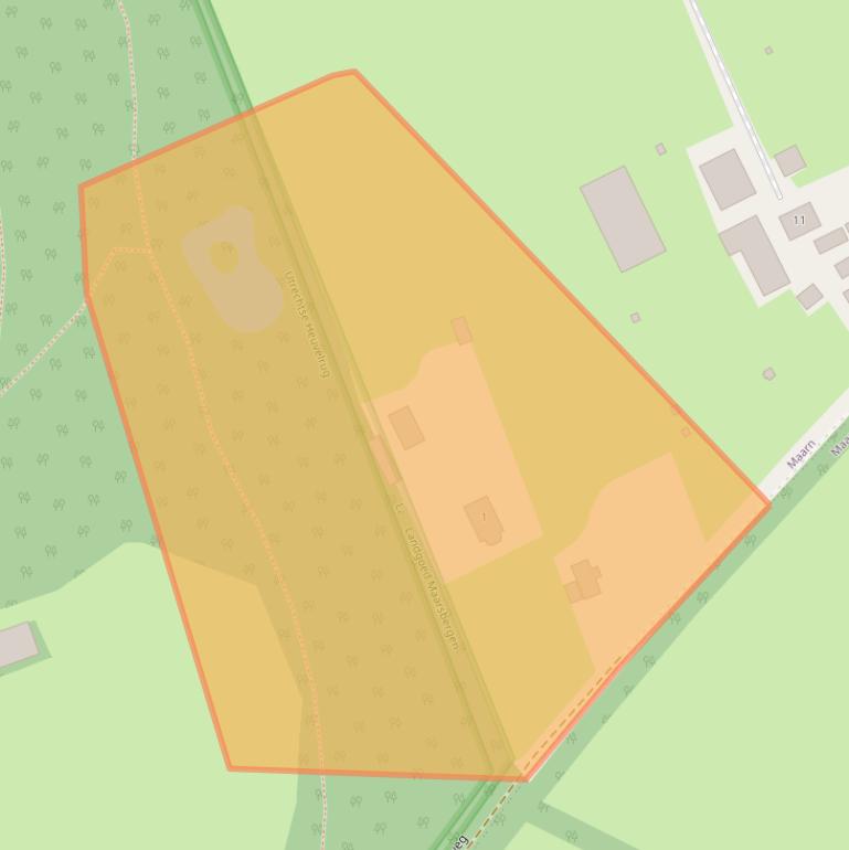 Kaart van postcodegebied 3951LP.