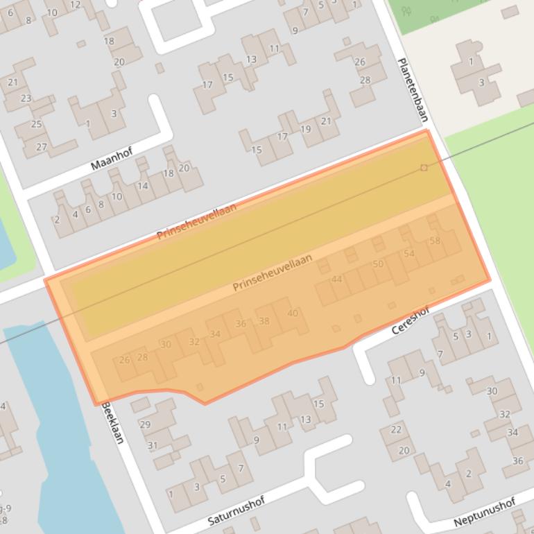 Kaart van postcodegebied 3951VC.