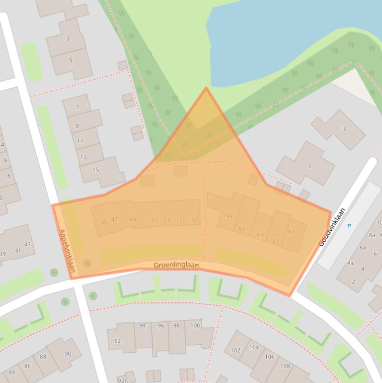 Kaart van postcodegebied 3951WD.