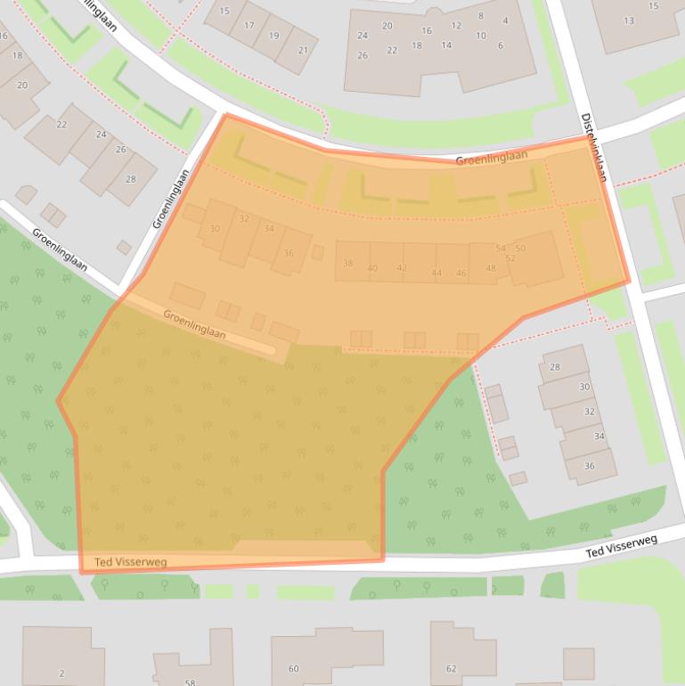 Kaart van postcodegebied 3951WH.
