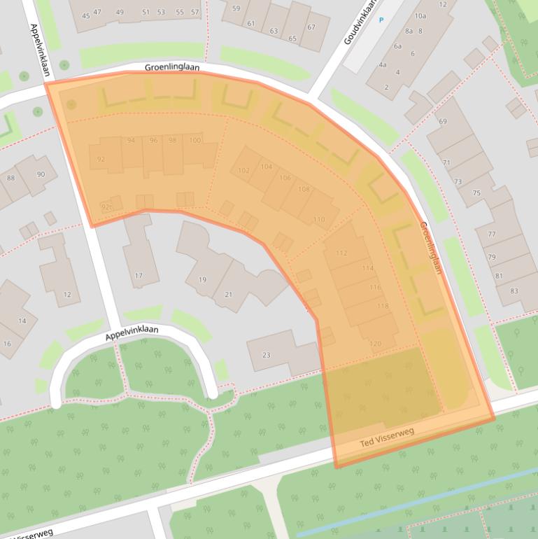 Kaart van postcodegebied 3951WK.