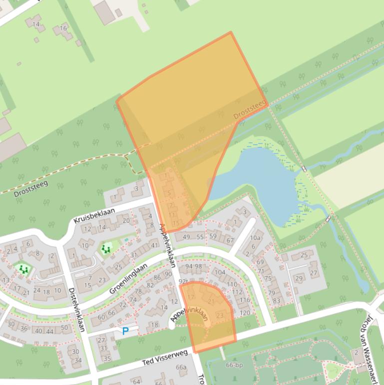 Kaart van postcodegebied 3951WR.