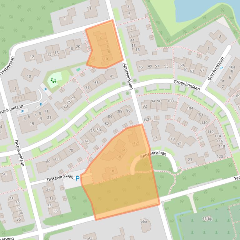Kaart van postcodegebied 3951WS.