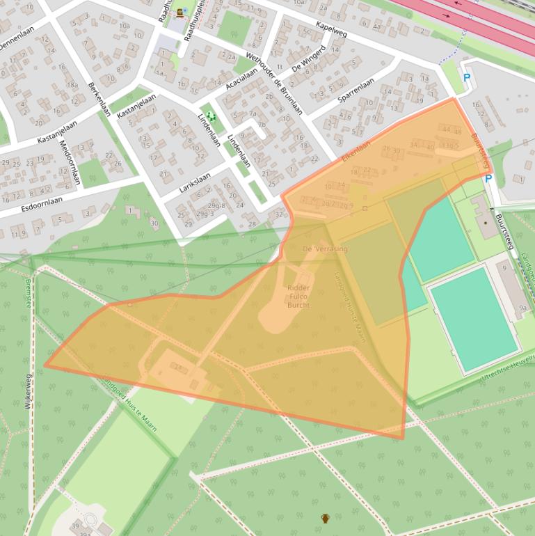 Kaart van postcodegebied 3951XM.