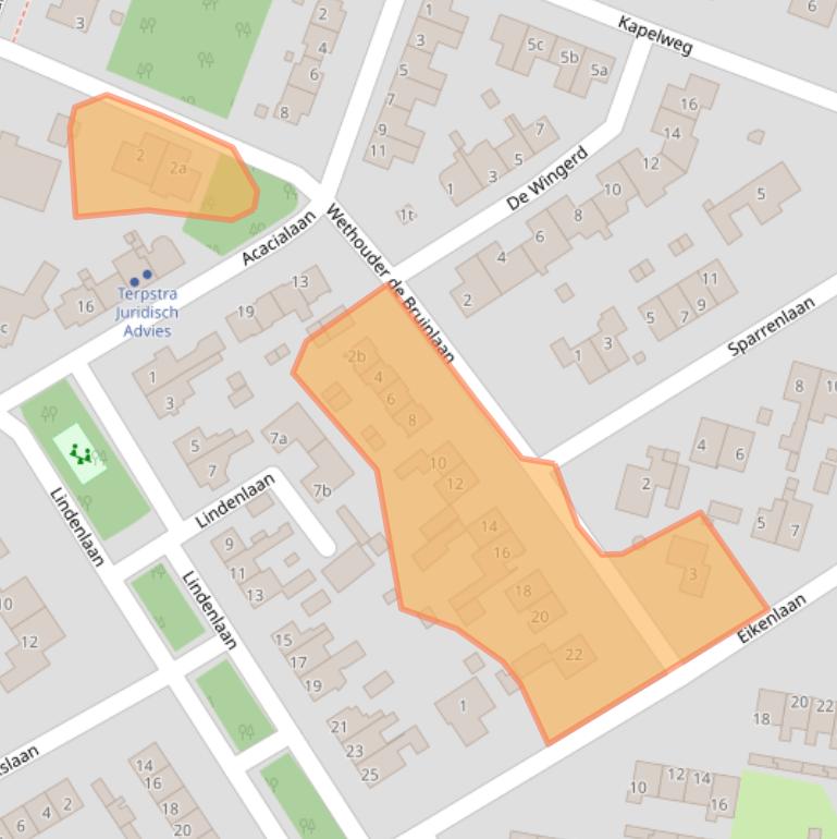 Kaart van postcodegebied 3951XP.