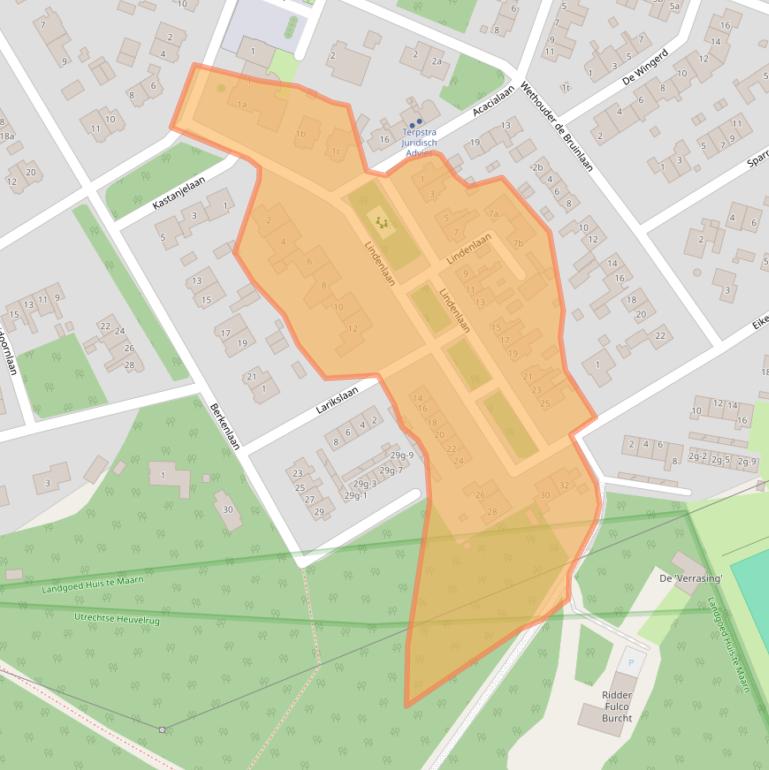 Kaart van postcodegebied 3951XT.