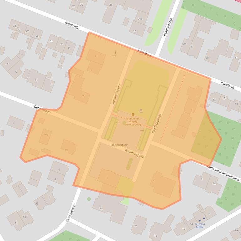 Kaart van postcodegebied 3951XV.