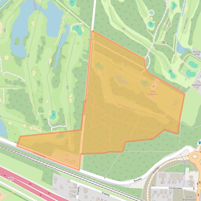 Kaart van postcodegebied 3953BA.