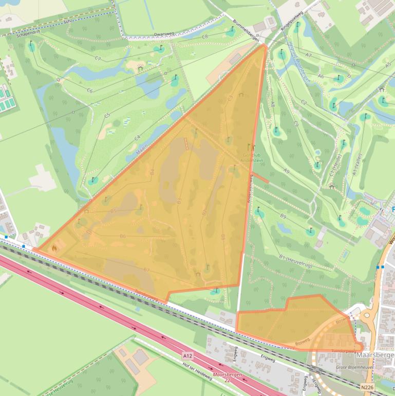 Kaart van postcodegebied 3953BC.