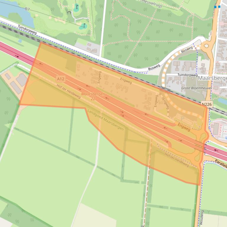 Kaart van postcodegebied 3953BD.