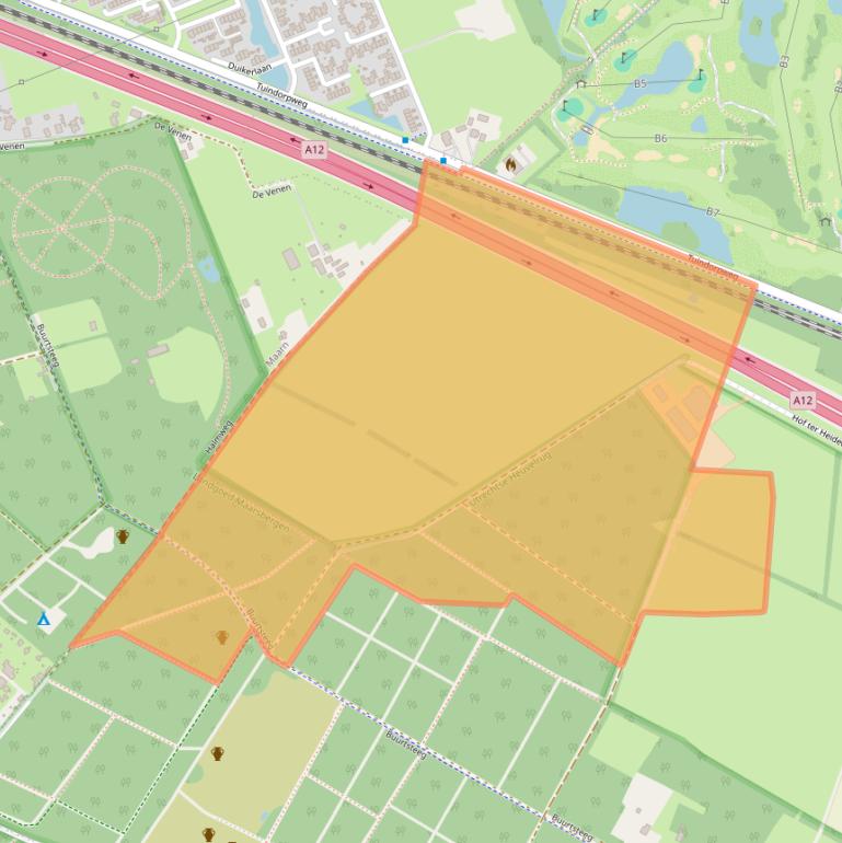 Kaart van postcodegebied 3953BE.
