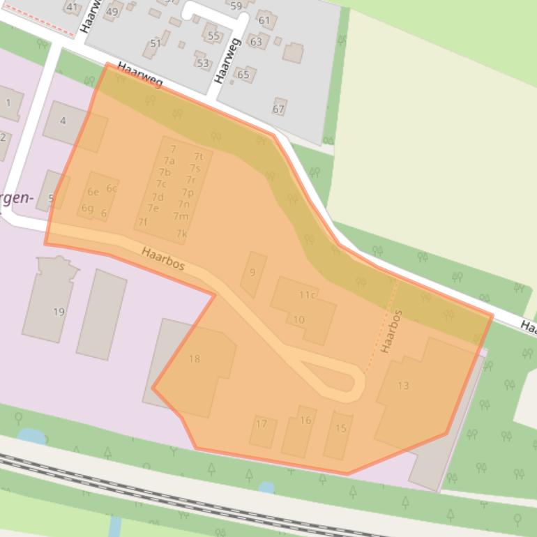 Kaart van postcodegebied 3953BJ.