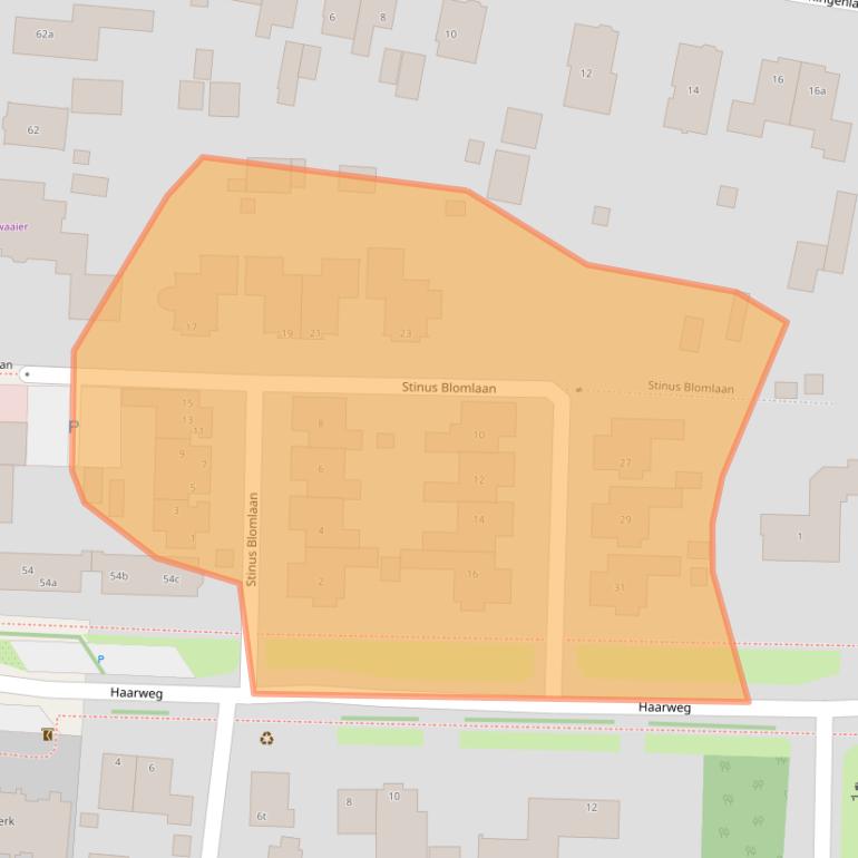 Kaart van postcodegebied 3953CB.