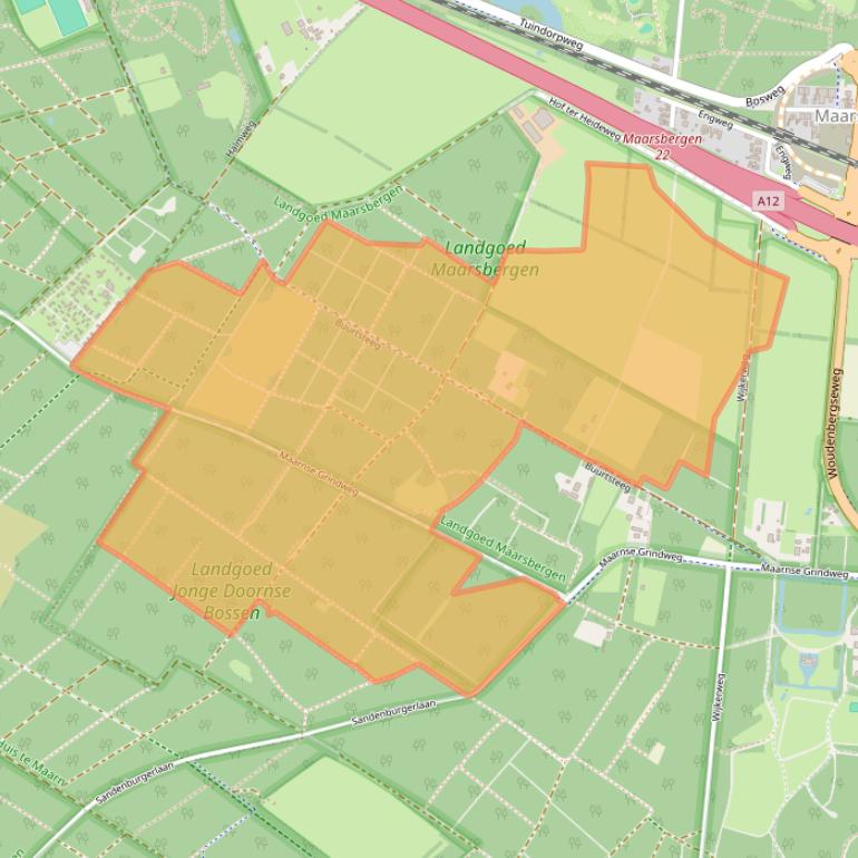 Kaart van postcodegebied 3953LR.