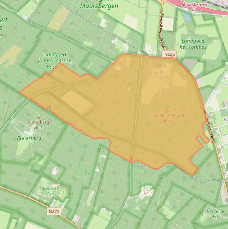 Kaart van postcodegebied 3953LW.