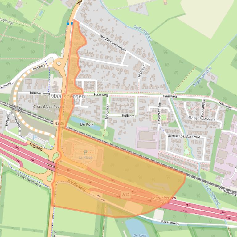 Kaart van postcodegebied 3953MH.