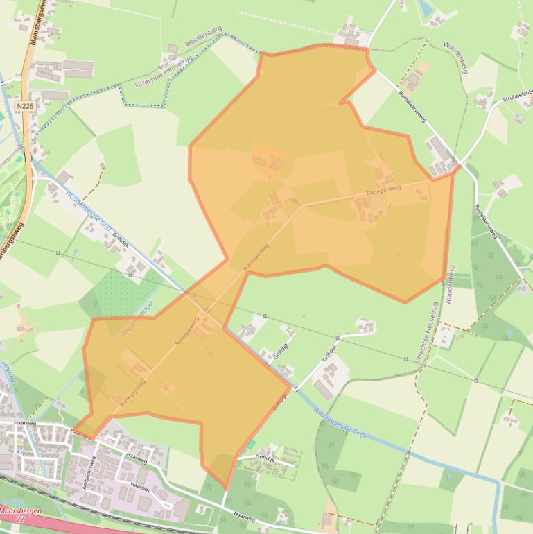 Kaart van postcodegebied 3953MN.