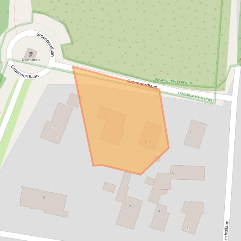 Kaart van postcodegebied 3956BA.