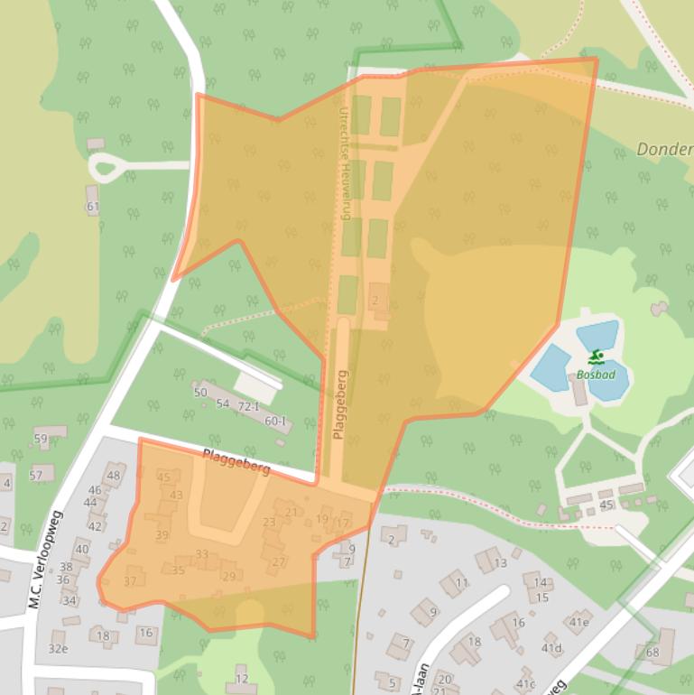 Kaart van postcodegebied 3956BK.