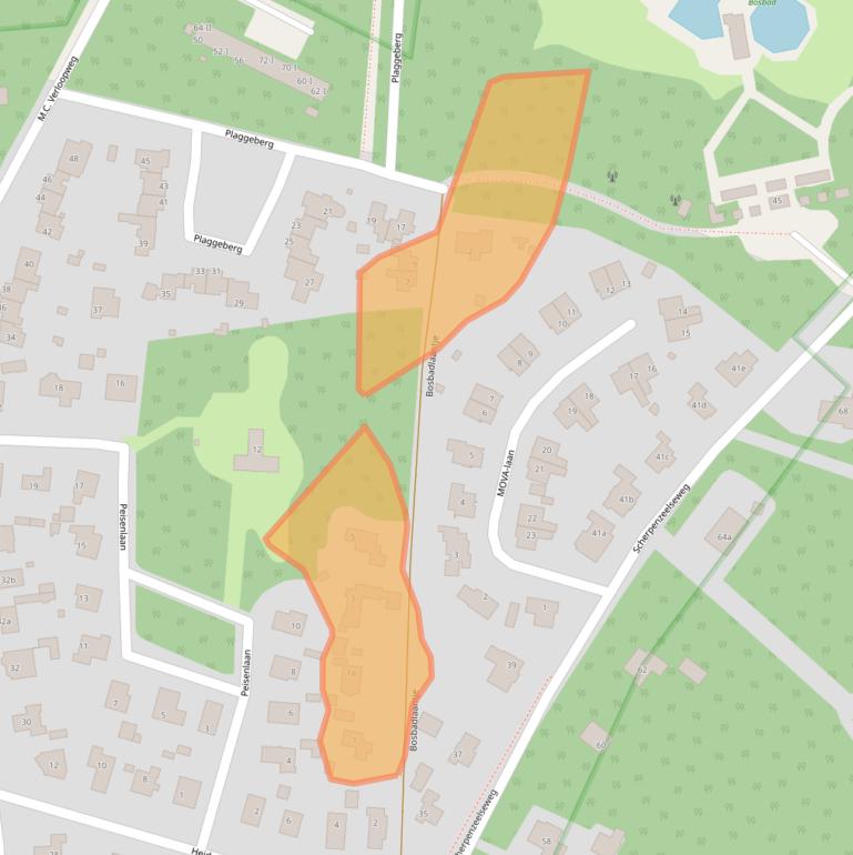 Kaart van postcodegebied 3956BL.