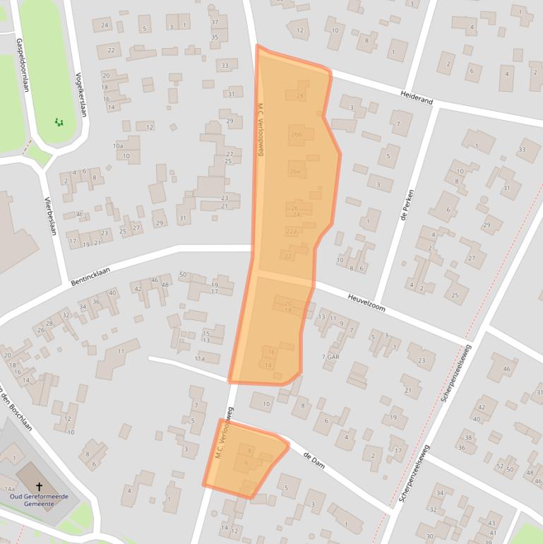 Kaart van postcodegebied 3956BP.
