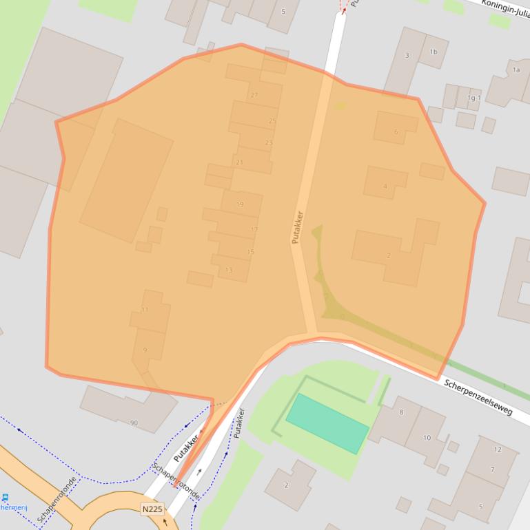 Kaart van postcodegebied 3956BT.