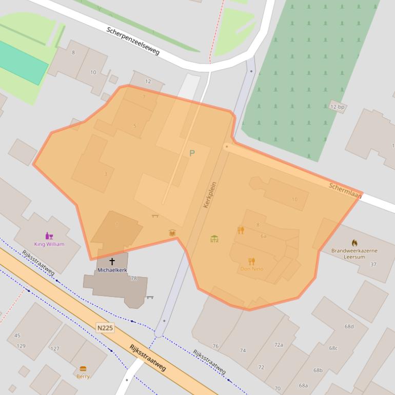 Kaart van postcodegebied 3956BW.