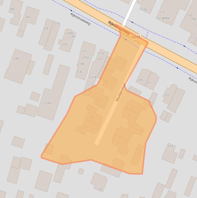 Kaart van postcodegebied 3956CA.