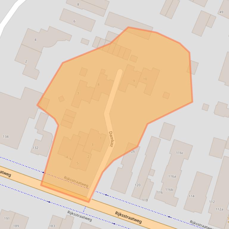 Kaart van postcodegebied 3956CB.