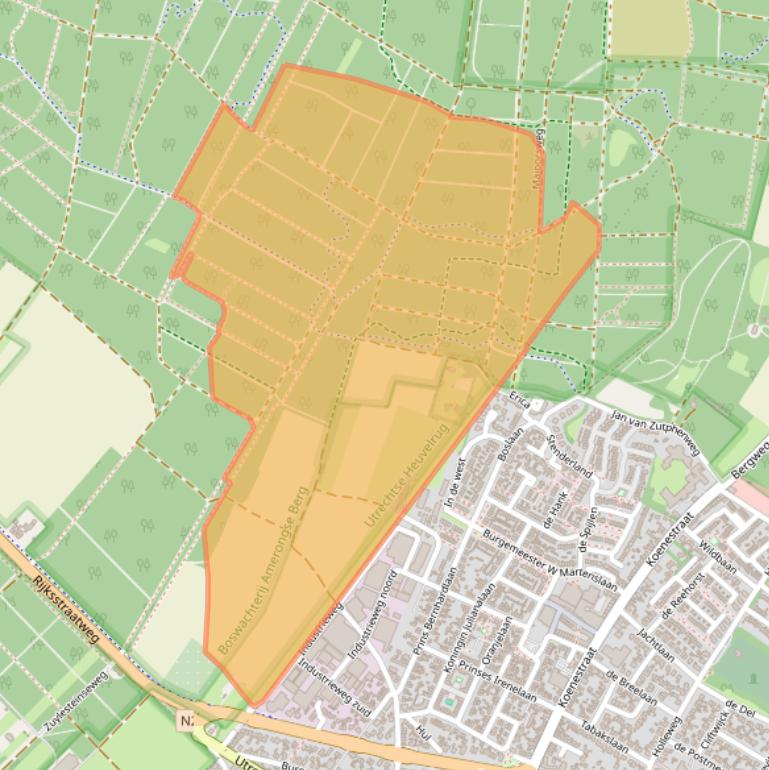 Kaart van postcodegebied 3956CC.