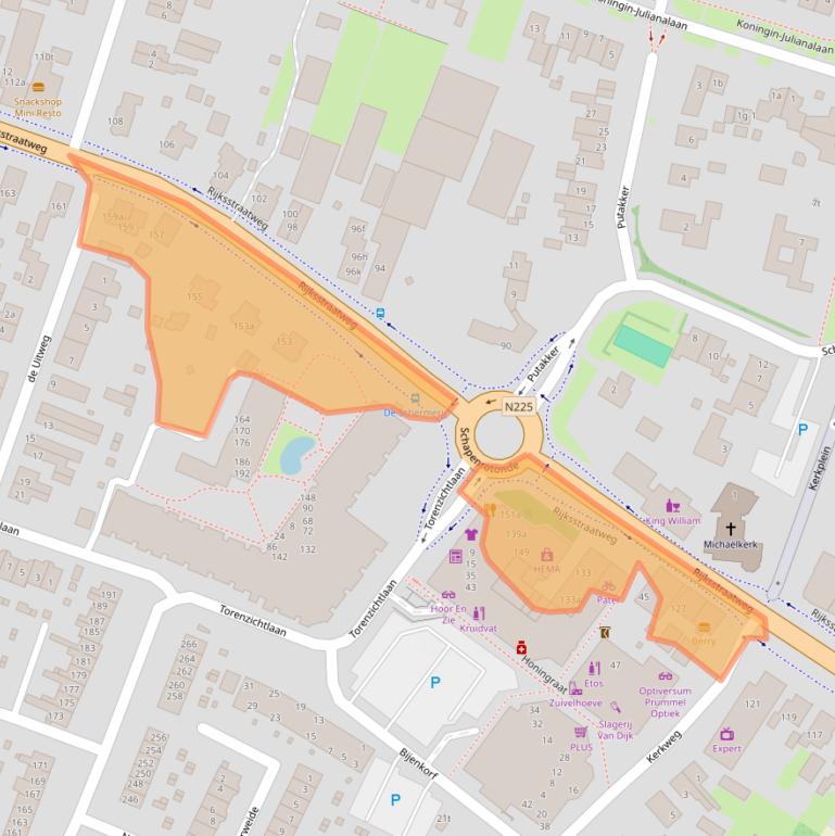 Kaart van postcodegebied 3956CL.