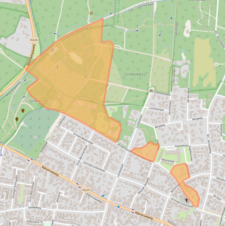 Kaart van postcodegebied 3956DC.