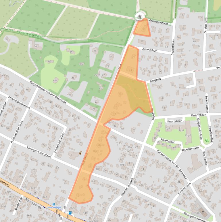 Kaart van postcodegebied 3956DG.