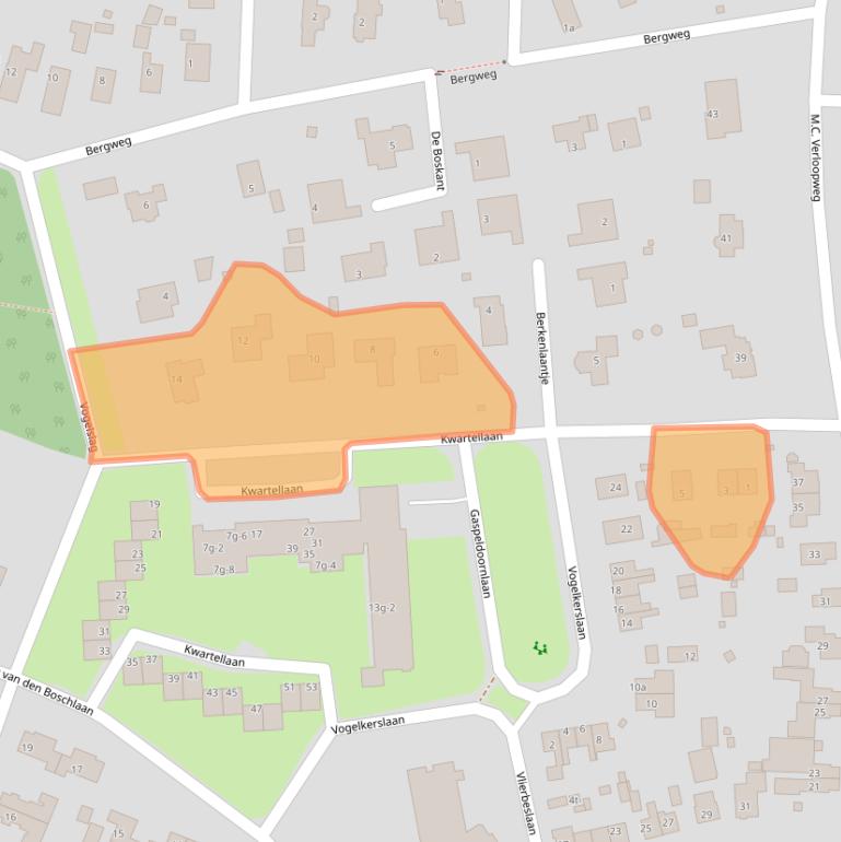 Kaart van postcodegebied 3956DJ.
