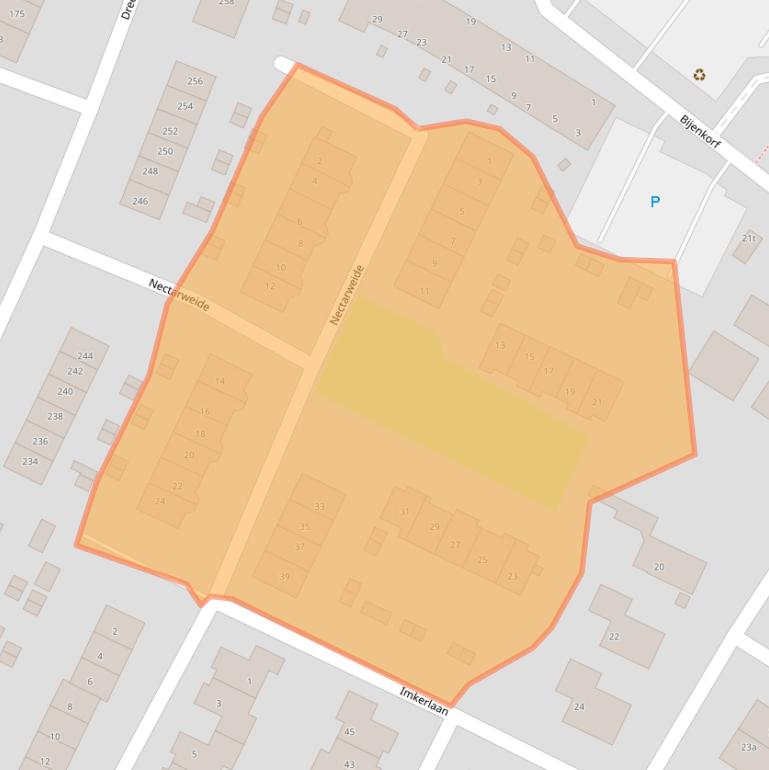 Kaart van postcodegebied 3956EA.
