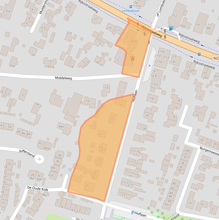 Kaart van postcodegebied 3956EE.