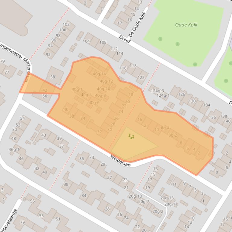 Kaart van postcodegebied 3956EJ.