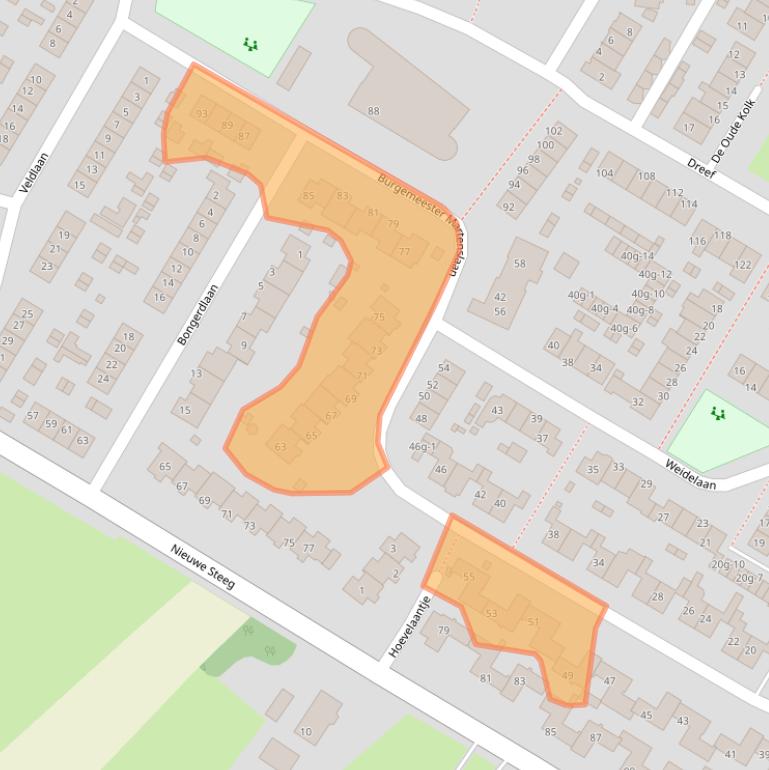 Kaart van postcodegebied 3956EL.