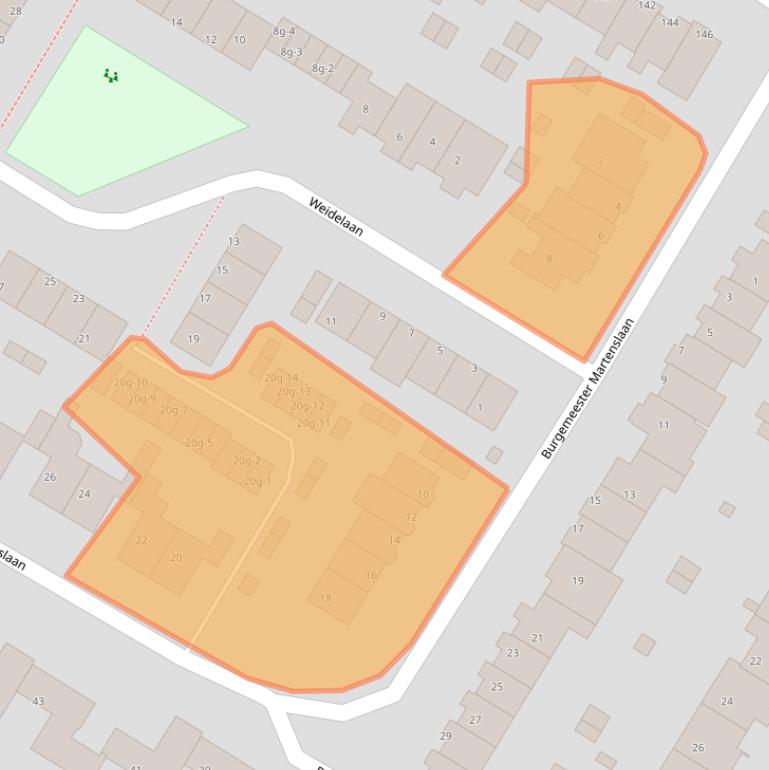 Kaart van postcodegebied 3956EM.