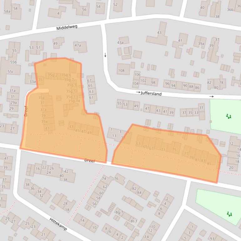 Kaart van postcodegebied 3956ER.