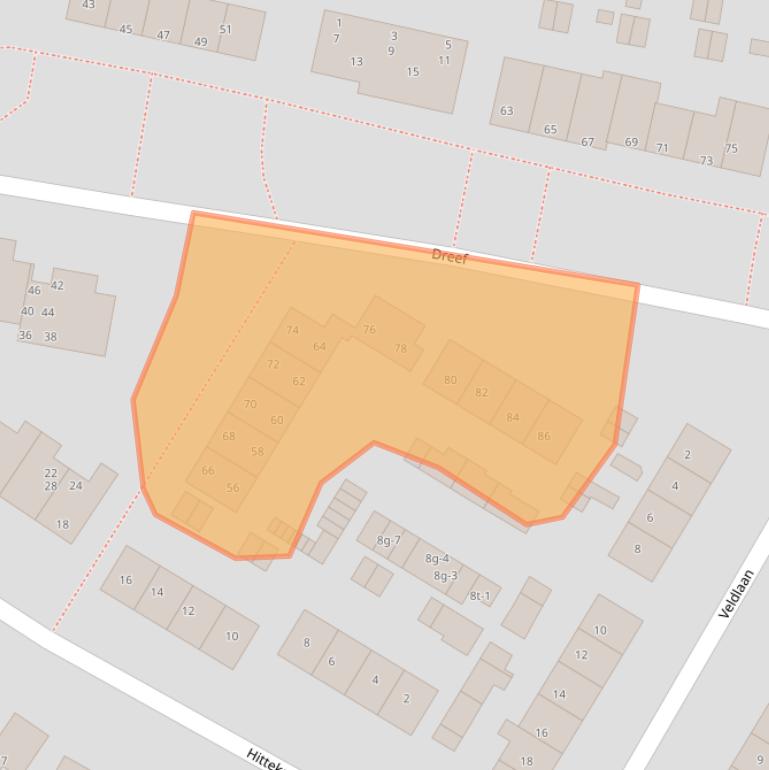 Kaart van postcodegebied 3956EV.