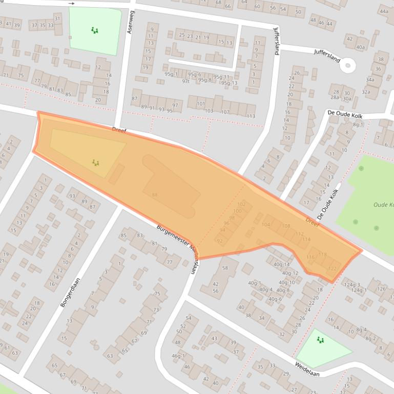 Kaart van postcodegebied 3956EW.