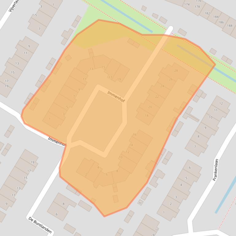 Kaart van postcodegebied 3956GB.