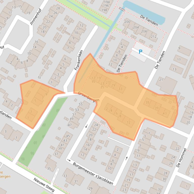 Kaart van postcodegebied 3956GC.