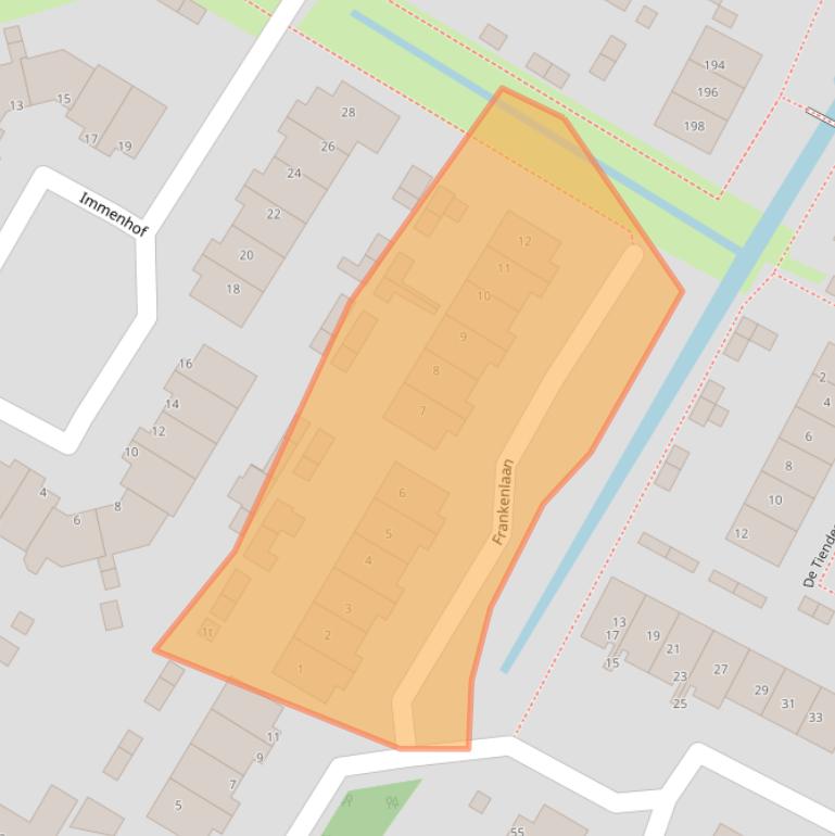 Kaart van postcodegebied 3956GD.