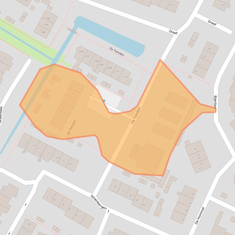 Kaart van postcodegebied 3956GE.