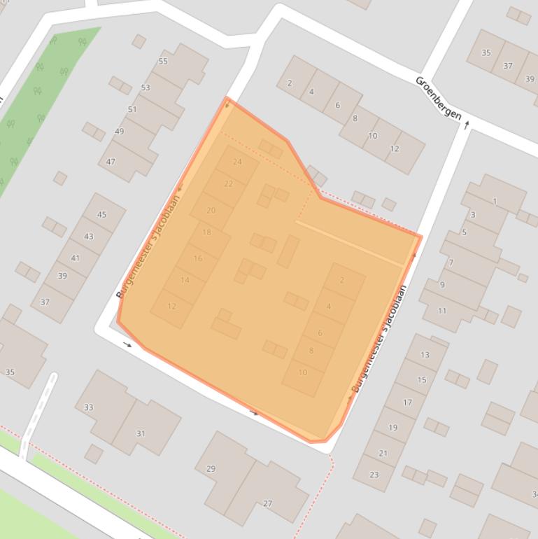 Kaart van postcodegebied 3956GJ.