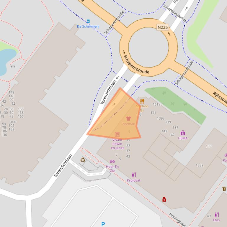 Kaart van postcodegebied 3956HE.