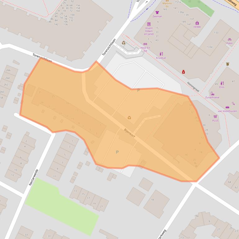 Kaart van postcodegebied 3956HJ.
