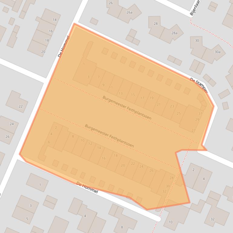 Kaart van postcodegebied 3956HL.